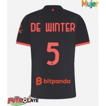 Camiseta AC Milan Koni De Winter #5 Tercera Equipación para mujer 2026-27 manga corta